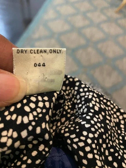 Vintage Liz Claiborne Blouse Long Sleeves Size 8 Black White - Picture 7 of 7